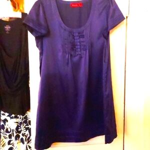 ELLE XL Short Sleeve Shift Dress Royal Blue